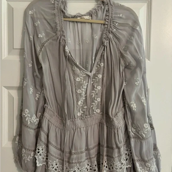 LoveShackFancy Short Embroidered Popover Dress - Picture 10 of 16